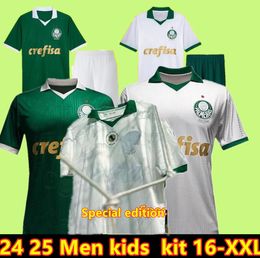 24 25 Palmeiras DUDU maglie da calcio 2024 2025 Home verde BRENO LOPES RONY G.GOMEZ Maglia Away D.Barbosa LUCAS LIMA G.MENINO MINA G.VERON kit per bambini uniformi da calcio