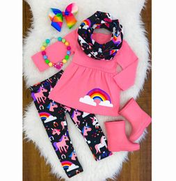 Christmas Baby Girl Clothing Set Unicorn Kids Toddler Girls Outfits Clothes Tshirt Tops Dress Long Pants 2PCS Set3054273