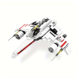 Star Military Plan Series E-wing Space Fighter Aircraft Collection Building Block Model DIY Toys Best Gifts