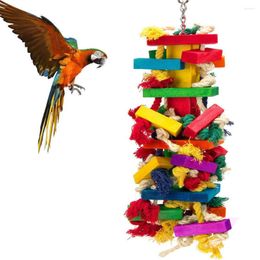 Other Bird Supplies Parrots Colourful Hanging Chewing Toys With Removable Hook 13 Inches Large Size Cage Accessories (10 X 33cm)