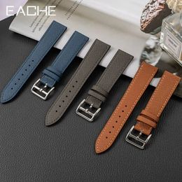 EACHE Genuine Calfskin Leather Watch Band Palm Eposm Straps Top Grain Watchband 18mm 20mm 22mm 240313