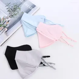 Scarves Sports Hiking For Women Solid Colour Girl UV Protection Eye Sunscreen Mask Face Scarf Cover Silk