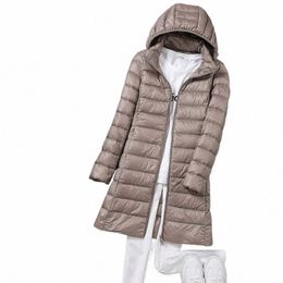 women Ultra Lightweight Packable Lg Puffer Jacket 2023 New Autumn Winter Warm Hat Detachable Hooded Female Coat Parka 5XL 7XL W79e#