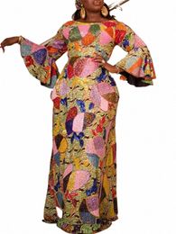 plus Size 5XL VONDA Bohemian Women Maxi Dr Autumn Lg Flare Sleeve Casual Printed Elegant Lg Shirt Sundr Party Vestidos r7Fq#