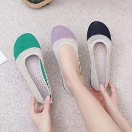 Casual Shoes Lightweight Women Loafers 2024 Summer Soft Flat For Non-slip Breathable Mesh Elasticity Sneakers