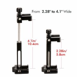 Ulanzi ST-03 Metal phone Holder Tripod Mount with Cold Shoe Mount 3 Color and Arca-Style Quick Release Plate for iPhone8/7 Plus