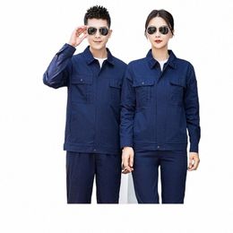 cott Work Coveralls Men's Thin Worker Clothing Set Workshop Auto Repair Factory Electrical Labor Protecti Working Uniforms w1nN#
