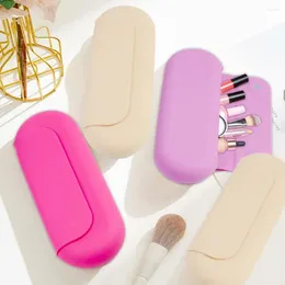 Storage Bags Makeup Brush Bag Silicone Holder Portable Magnetic Closure Cosmetic For Travel Home