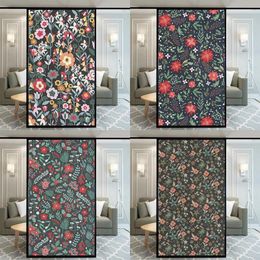 Window Stickers Garden Style Glass Sticker Living Room Bathroom Kitchen Toilet Sliding Door Anti-peeping Film Decorative Paper