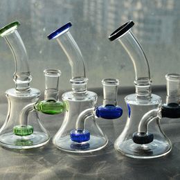 Dab Rig glass Bong hookahs with double Matrix Perc Water 14.4mm jont Free Shipping recycle oil rigs mini oil burner