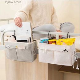 Other Home Storage Organisation Hanging Basket Dormitory Bedside Storage Rack Large Capacity Bedroom Bed Beside Multipurpose Storage Bags Home Hangings Bag Y2403