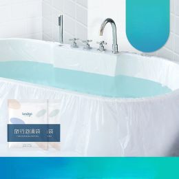 Sets 5Pcs Travel Disposable Bathtub Cover Bag Portable Thickened Plastic Bath Bucket Film Bag Cleanliness Friendly In Hotel 120*260
