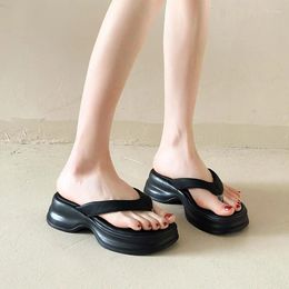 Slippers Flats Platform Flip Flops Shoes Women Summer Beach Dress Sandals 2024 Fashion Casual Walking Zapatos Femme Slides