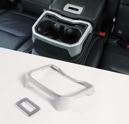 Silver Water Cup Holder Cover Rear Seat Armrest Trim For Jeep Wrangler JL 2018 Auto Interior Accessories5796915