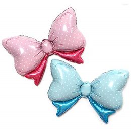 Party Decoration Bow Tie Foil Balloons Large Blue Pink For Birthday Anniversary Valentine's Day Girls Suppl