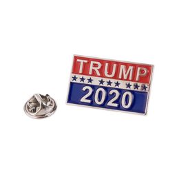 Pins, Brooches Creative Personality Turmp Enamel Lapel Pin Sier Colour Brooch Usa Flag Keep America Great Drop Delivery Jewellery Dhjrr