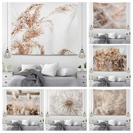 Tapestries Plant Tapestry Aesthetic Home Room Wall Decor Boho Accessories Hanging Large Fabric Autumn Simple Bedroom Nordic