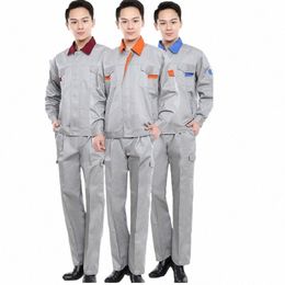 2021 Autumn Work Clothing Set For Men Women Auto Repair Mechanical Factory Workshop Worker Uniforms Warehouse Labour Working Suit N3mE#