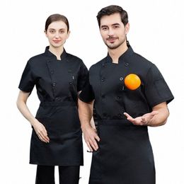 hotel Chef Uniform Restaurant Kitchen Work Clothes Short Lg Sleeve Cake Shop Pastry Baker Women 706V#