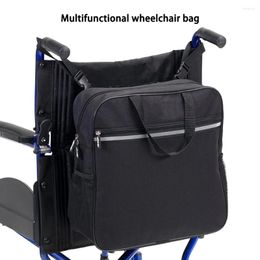 Storage Bags Wheelchair Side Bag Armrest Pouch Organiser Phone Pocket Walker Scooter Great Accessory Handbags Black