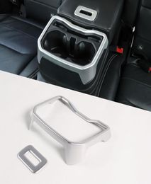 Silver Water Cup Holder Cover Rear Seat Armrest Trim For Jeep Wrangler JL 2018 Auto Interior Accessories6399379
