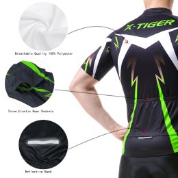 X-TIGER Cycling Set Summer Cycling Jersey Set Bike Cycling Clothing Breathable MTB Bicycle Sportswear Suit Men Cycling Clothes