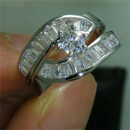 Infinity Lab Diamond Ring Set 10KT White Gold Party Wedding band Rings for Women Men Promise Engagement Jewellery Gift