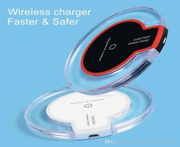 Qi K9 Wireless Phone Charger Portable Fantasy crystal Universal LED Lighting Tablet Charging For S9 S8 phone 85637692