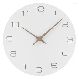 Wall Clocks Wooden Nordic 3D Large Clock Simple Watch Home Decoration