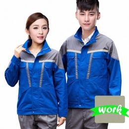 2023 Reflective Work Clothing Jacket Men Women Suit Wear-resistant Uniform Safety Auto Repair Miner Mechanical Workshop Coverall z3zv#