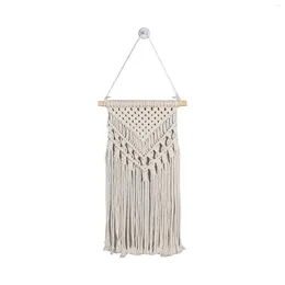 Tapestries Macrame Wall Hanging Decor Wood Bohemian Style Tassel Woven Art Tapestry For Party Apartment Living Room Home