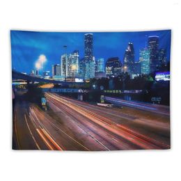 Tapestries Houston Skyline Tapestry Bed Room Decoration Wall Decor Living Decorations For