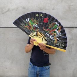 Decorative Figurines Super Large Bamboo Hand Fabric Fan Hanging In Living Room Chinese Cinema Shooting Prop Wedding Favours Gifts Celebration
