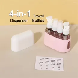 Storage Bottles Travel Bottle Set 4-In-1 Combination Shampoo Shower Gel Hand Wash Lotion Spray Split Refill Empty Portable Cosmetics Kit