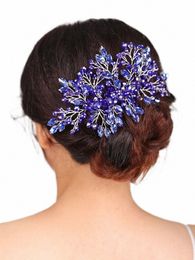 bohemian Black Red Green Crystal Women Hair Combs Bridal Hair Accories Wedding Hair Jewelry Head Decorati Ornament 15Hw#