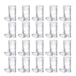 Disposable Cups Straws Pack Of 20 Mini Boot S Glasses Versatile Drinkware For Bachelorette Party Plastic Cup Liquor Ss