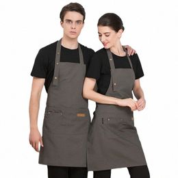 unisex Chef Aprs Adjustable Coffee Shop Hairdrer Aprs Kitchen Uniforms Waiter Work Wear Food Service Restaurant Cook Bib f3j1#