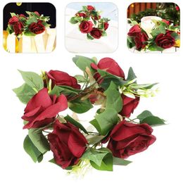 Decorative Flowers Garland Flower Wreaths Rings Tabletop Candles Artificial Leaf Pe (plastic) Wedding Decorations