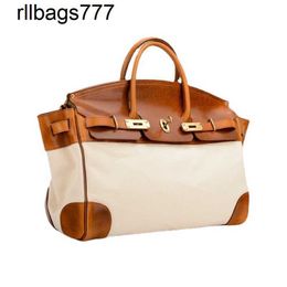 American Bags Leather Bk Canvas with Top Layer Cowhide Vegetable Tanned Fashion Bag Women's Handbag Leisure Men's