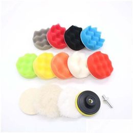 Car Sponge Polishing Waxing Wheel Cleaning Tool 14Pcs/Set 3Inch M10 Sponged Disc Pad For Cars Polisher Vehicle Buffing Tools Drop De D Ot7Fm