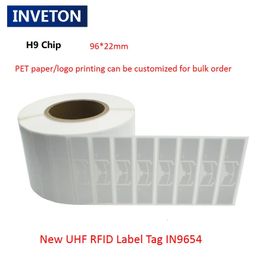 400pcslot RFID UHF 9654 Paper Label 860Mhz960Mhz Passive Sticker Tag Alien H3 Inaly for Assets Management 240325