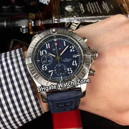New Avenger Bandit Blackbird E1338310 Quartz Chronograph Mens Watch Blue Dial Steel Case Blue Rubber Strap Sport Watches Watch zon216H