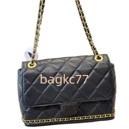 2024 new Luxury Design Women's Classic Litchi Pattern Leather Ball Pattern Chain Bag Made of Cowhide Material Hardware Chain Casual Versatile Single