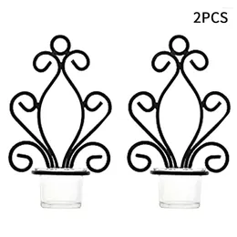 Candle Holders 2pcs Craft European Style Living Room Swirling Home Decor Hanging Party Festival Candlestick Bedroom Wall Sconce El