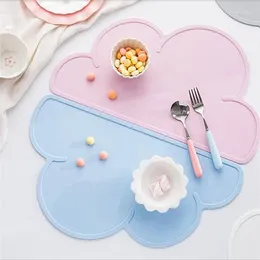 Table Mats DHL 50PCS Cute Cloud Placemat For Dining Coasters PVC Cup Coffee Kitchen Decoration Home Decor Heat Insulation