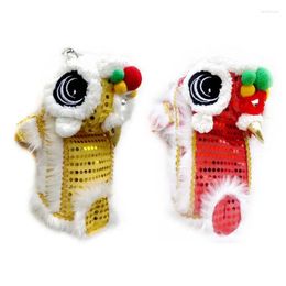 Dog Apparel Lion Dance Costume Fancy Dress With Hat For Cats & Small Dogs SpringFestival Drop