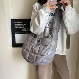 Shoulder Bags Quilted Underarm Bag Small Handbag Solid Colour Padded Hobo Soft Stylish Puffer Large Capacity Casual Clutch