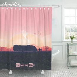 Shower Curtains Beautiful Architectural Curtainl 3D Printed Scenic Bathroom Waterproof With Hooks Bath Curtain Decoration