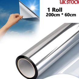 Window Stickers Set Kit Heat Insulation Mirror Film Privacy Reflective Accessories