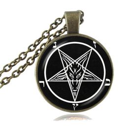 Satanic Baphomet Inverted Pentagram Pendant Gothic Necklace Goat Head Pendant Satanism Necklace Evil Occult Pentacle Jewellery Pagan290I
